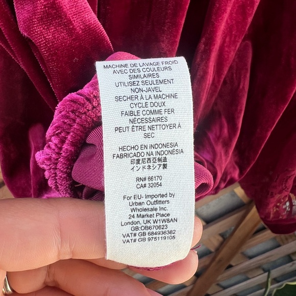 Free People Lace Velvet Boho Top - Picture 12 of 12